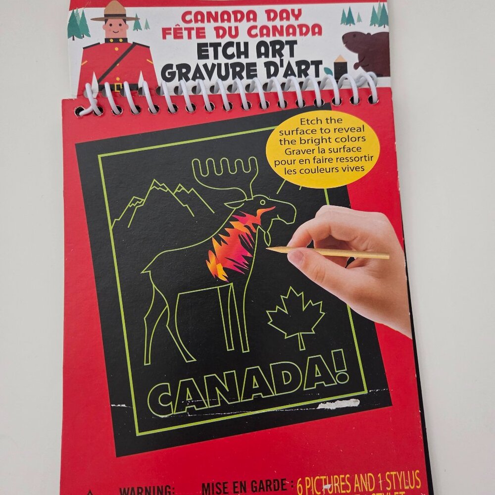 Canada Day Etch Art book – 6 pictures, 3+